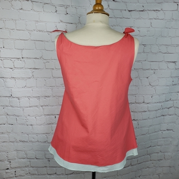 Peg & Kris Layered Tie Shoulder Shell Tank Size 2 - Picture 6 of 8